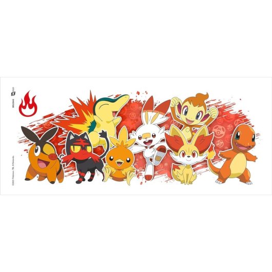 Taza Pokemon Fire Starters White Cerámica 320 Ml