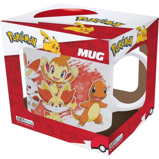 Taza Pokemon Fire Starters White Cerámica 320 Ml