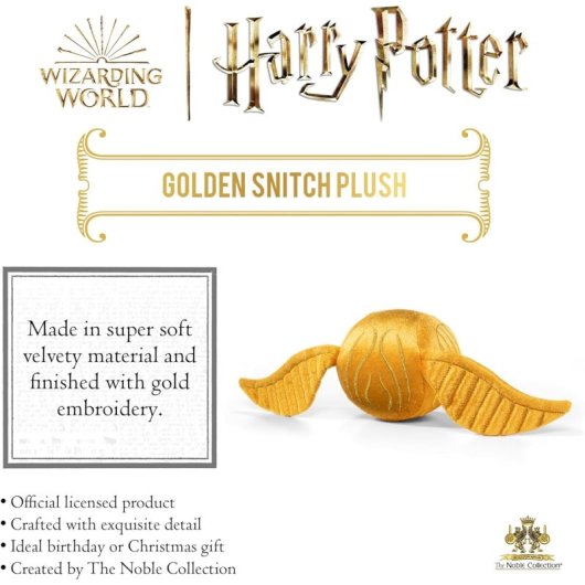 Peluche Snitch Dorada Harry Potter 10 Cms