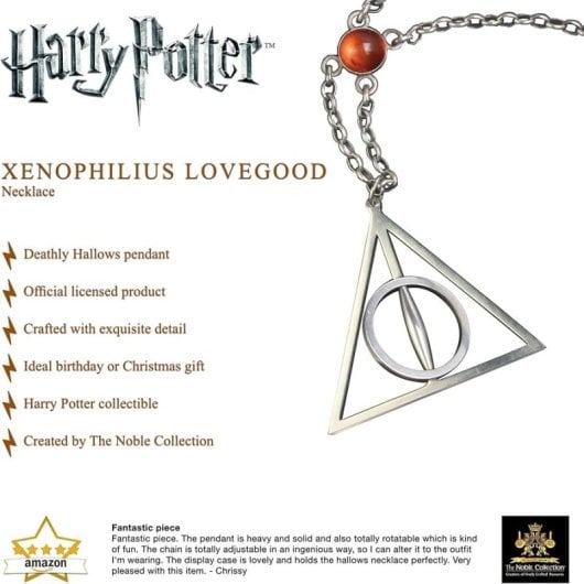 Colgante Lovegood De Las Reliquias De La Muerte Con Caja Harry Potter