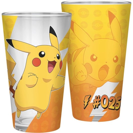 Vaso Pokemon Pikachu Foil Cristal 400 Ml