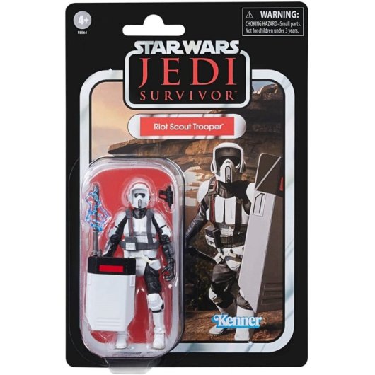 Set 3 Figuras Jedi Survivor Star Wars Riot Scoit Trooper, Magnaguard Y Kx Security Droid Articulada 9,5 Cms