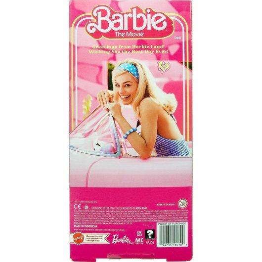 Figura Barbie Con Vestido Rosa Gingham Articulada 30 Cms