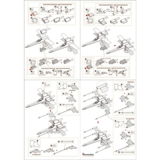 Maqueta Caza X-wing Star Wars De Metal 3d