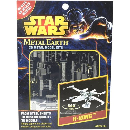 Maqueta Caza X-wing Star Wars De Metal 3d