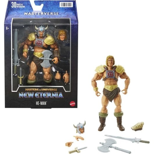 Figura He-man New Eternia Masterverse Masters Del Universo Articulada 18 Cms