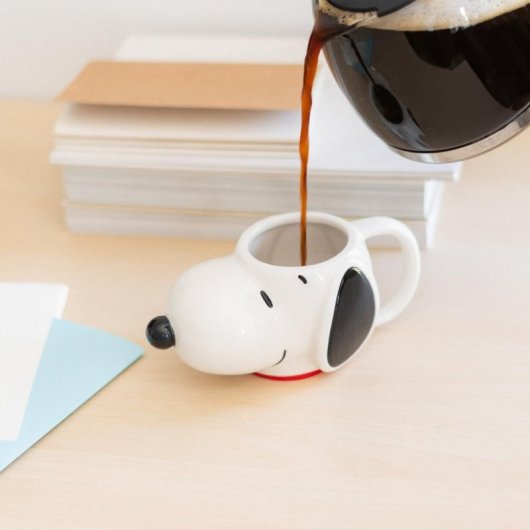 Taza Cabeza 3d Snoopy 450 Mls