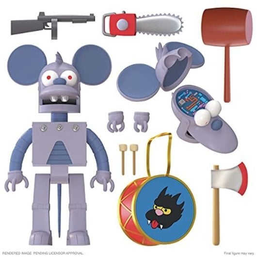 Figura Robot Pica (itchy) Los Simpsons Articulada 18 Cms