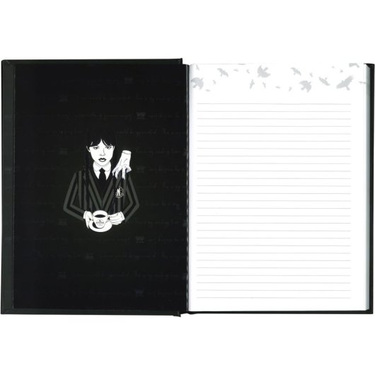 Libreta Rosetón Con Luz Wednesday