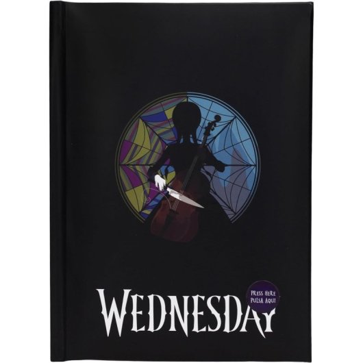 Libreta Rosetón Con Luz Wednesday