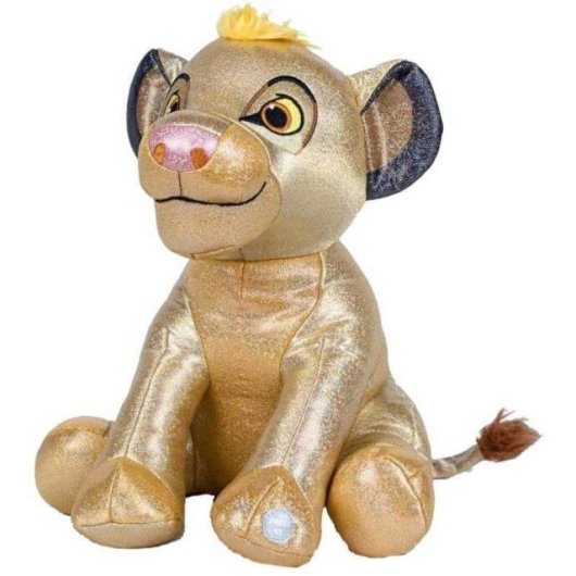 Peluche Simba El Rey León Disney 100 Aniversario Glitter 31 Cms