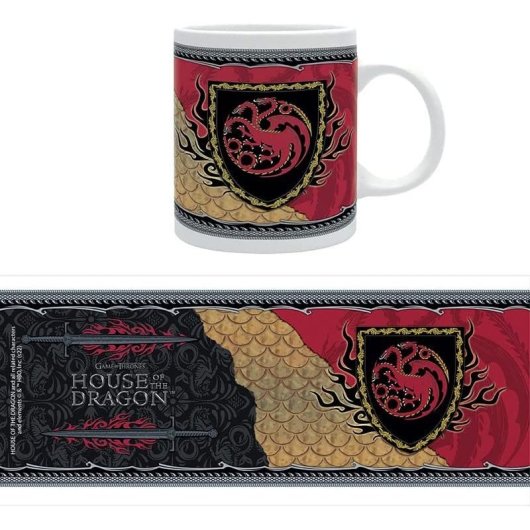 Taza House Of The Dragon Targaryen Cerámica 320 Mls