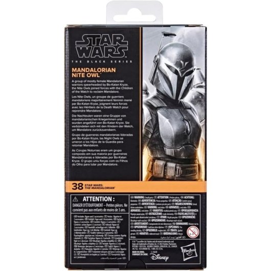 Figura Mandalorian Nite Owl Star Wars The Mandalorian Black Series Articulada 15 Cms