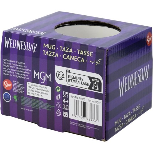 Taza Globe Wednesday Cerámica 380 Mls