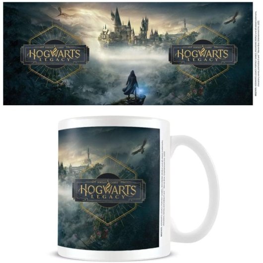 Taza Hogwarts Legacy Cartel Harry Potter Cerámica 325 Mls