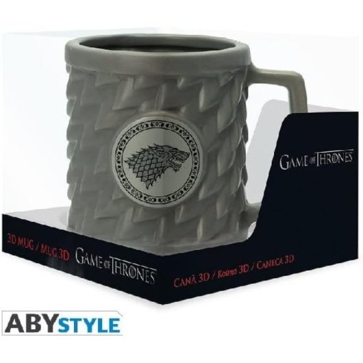Taza 3d Pelo Lobo Stark Juego De Tronos Cerámica 500 Mls