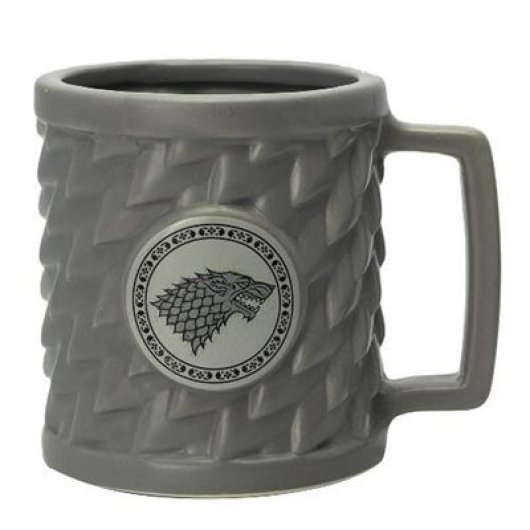 Taza 3d Pelo Lobo Stark Juego De Tronos Cerámica 500 Mls