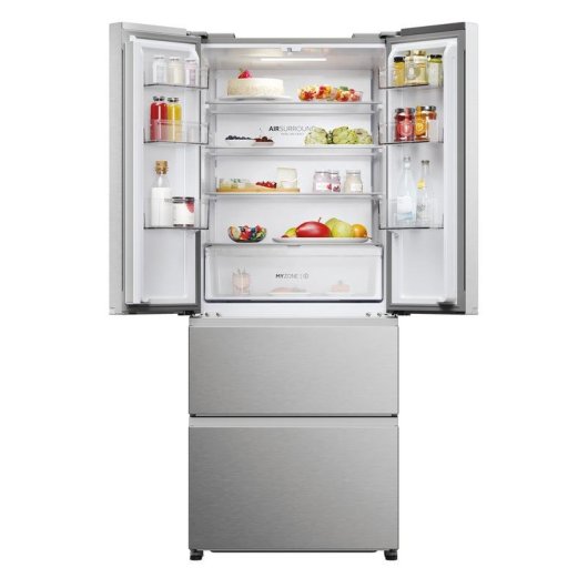 Réfrigérateur Combiné Haier HFR3718ENMM Total No Frost 177,5cm 402L E Inox WiFi