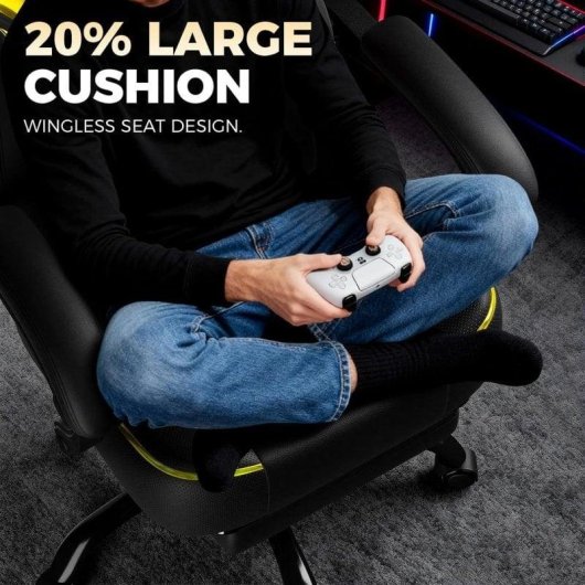 Chaise Gaming GTPLAYER ACE-ARMOR avec Repose-pieds et Support Lombaire