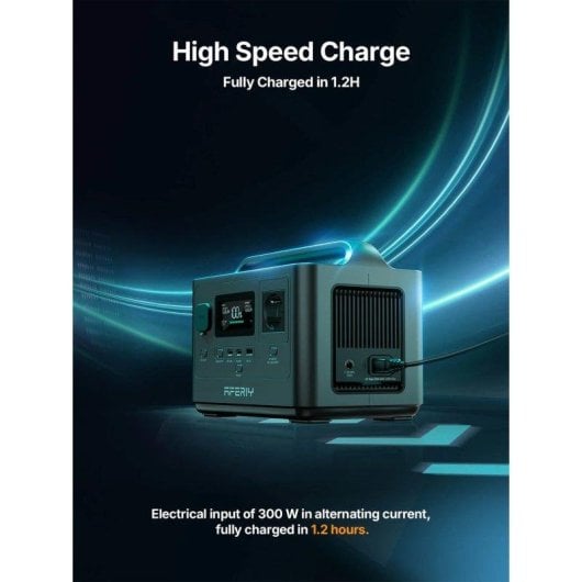 Estación de energía AFERIY AF-P040 256Wh 6 puertos AC, USB y DC Batería LiFePO4 Pantalla LED
