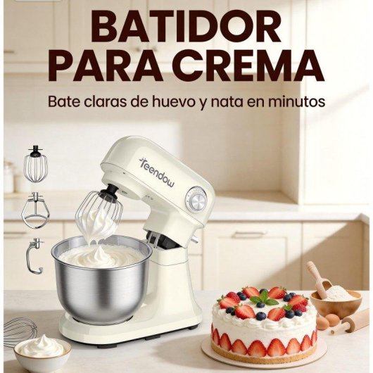 Batedeira Teendow 1500W 4,7 L 12 velocidades 3 em 1
