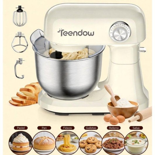 Batedeira Teendow 1500W 4,7 L 12 velocidades 3 em 1