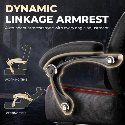 Sedia GTPLAYER Gaming Ergonomica Rossa con Reposapiedi