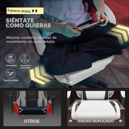 Sedia da gioco GTPLAYER Ergonomica con supporto lombare e schiena ampia