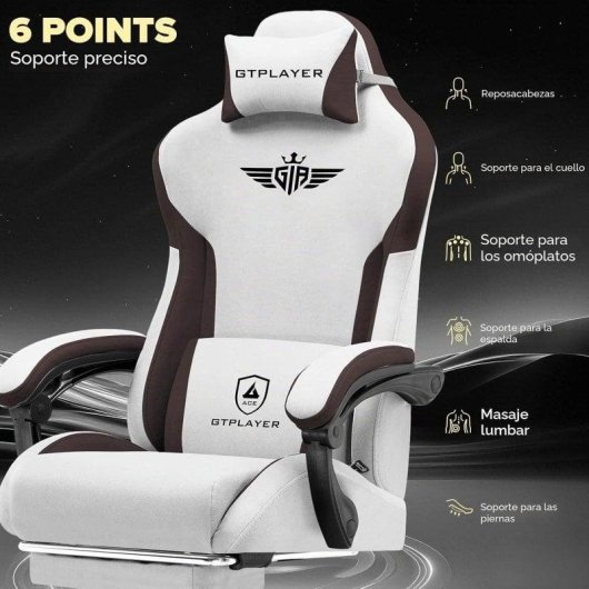 Sedia da gioco GTPLAYER Ergonomica con supporto lombare e schiena ampia