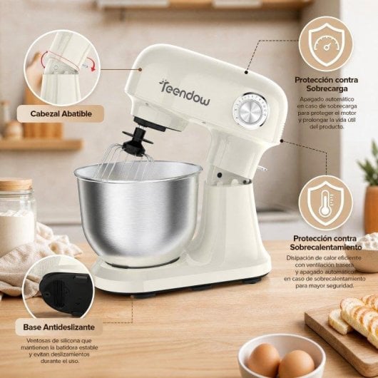 Robot de Cozinha Teendow 1500W 4,7L 12 Velocidades Pulso