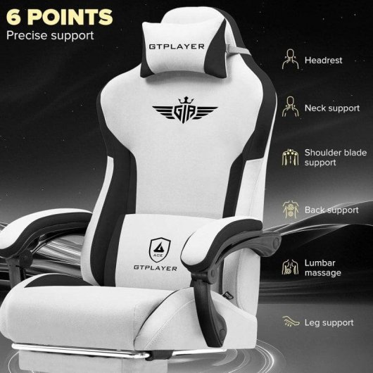 Sedia Gaming GTPLAYER Ergonomica con supporto lombare