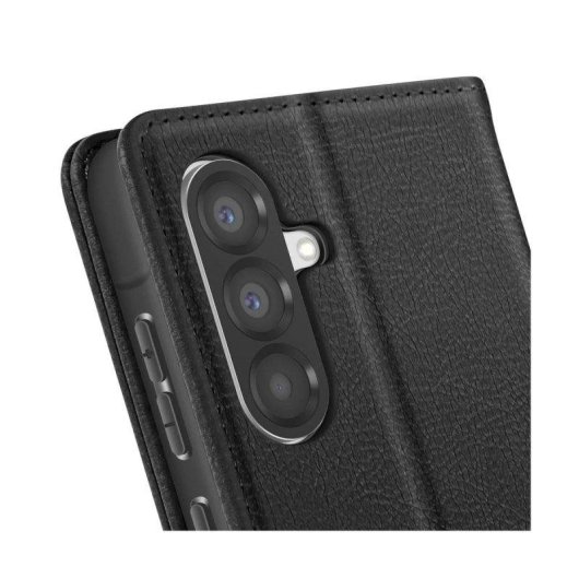 Avizar Capa Carteira Pele Sintética Preta Suporte para Galaxy A56 A36