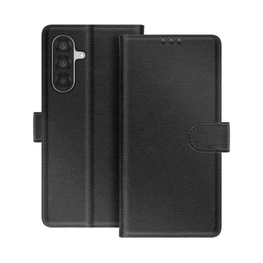 Avizar Capa Carteira Pele Sintética Preta Suporte para Galaxy A56 A36