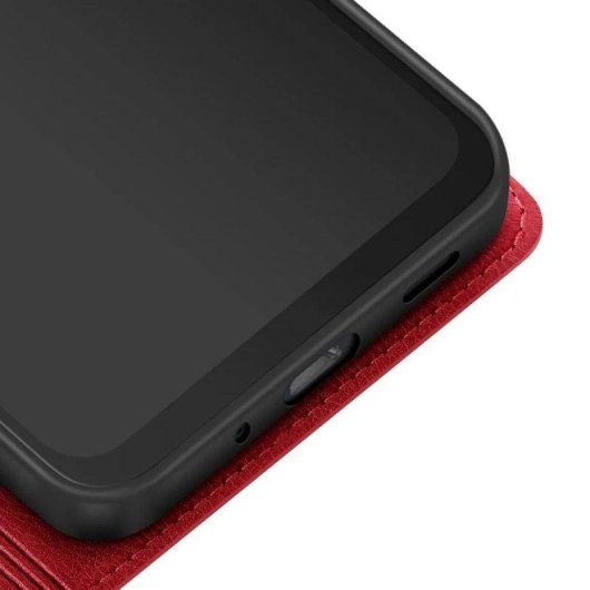 Custodia Avizar in pelle sintetica rossa con tracolla per Galaxy A16 e A26