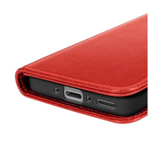 Capa para Telemóvel Avizar Carteira Couro Sintético Vermelha com Suporte para Galaxy A56 / A36