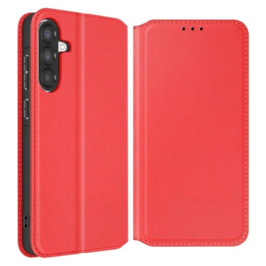 Capa Avizar em couro sintético vermelho com porta-cartões e suporte para Samsung Galaxy A56 5G