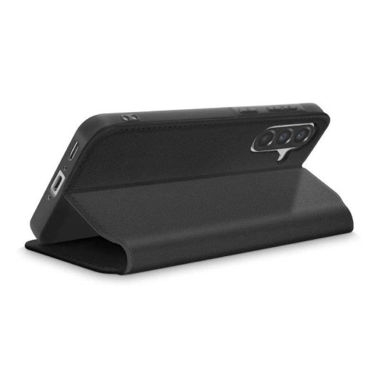Capa para Telemóvel Avizar Folio Pele Sintética Preta com Porta Cartões para Galaxy A56/A36