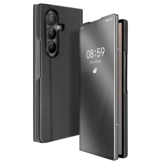 Funda Avizar Clamshell Policarbonate Noir Effet Miroir pour Galaxy Z Fold7