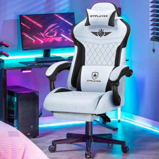 Silla Gaming GTPLAYER Ergonómica Soporte Lumbar Respaldo 159 kg Azul