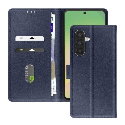 Capa para telemóvel Avizar Carteira Pele Sintética Azul Noite para Galaxy A56 A36