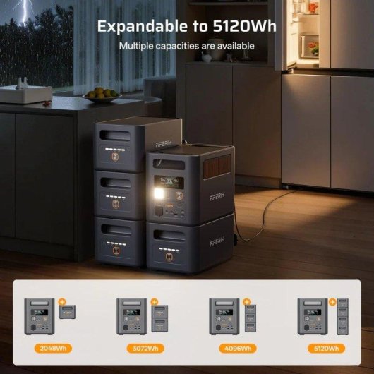 Estación de energía AFERIY Nomad1800 Pro 1024Wh 9 puertos LiFePO4 Cargador solar