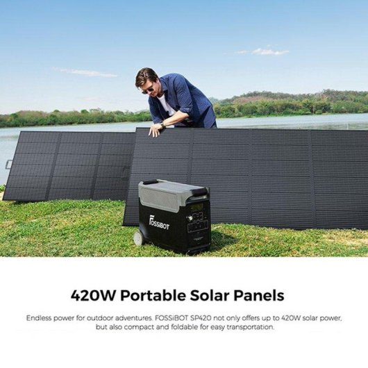 Panel Solar Fossibot SP420 420W 1 Puerto MC4 Plegable Portátil IP67