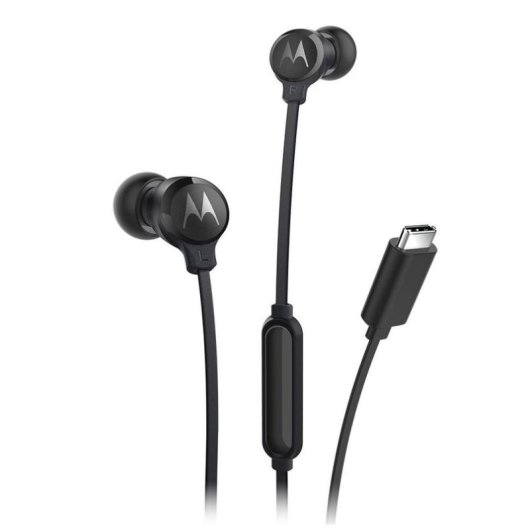 Auricolari Motorola EARBUDS3CS con cavo USB-C per chiamate e musica neri