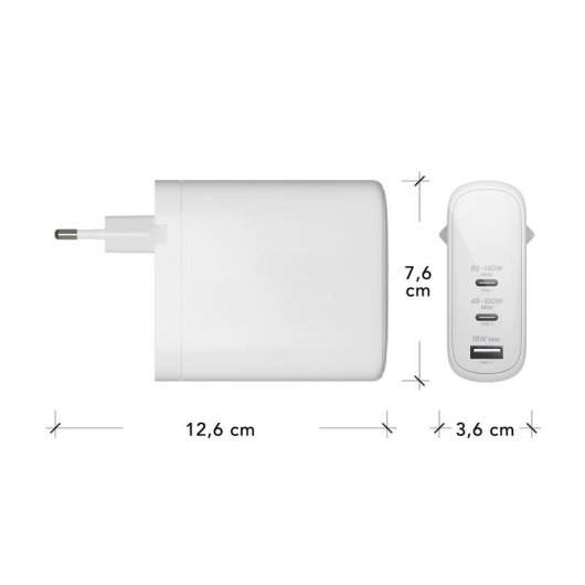 Caricatore dbramante1928 140W 3 porte USB Bianco