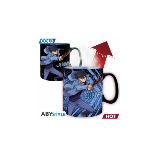 Taza Termocolora ABYstyle Solo Leveling Jinwoo e Igris 460 ml