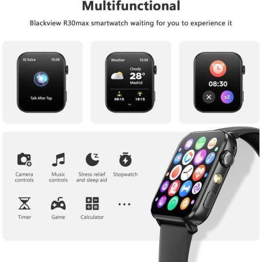 Blackview R30max Bluetooth 1,91" Rosa Correa S/M Smartwatch Fitness