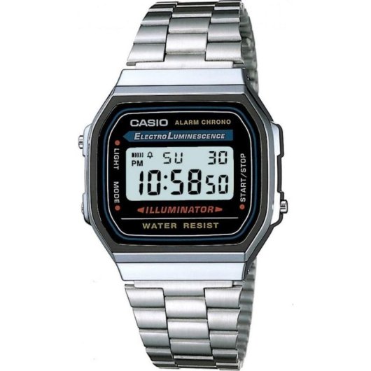 Montre Casio A168WA-1YES Digital Acier inox Argenté