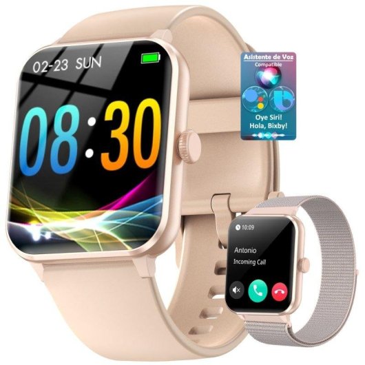 Blackview Smartwatch Bluetooth 5.3 1,85" TFT HD LCD Correa Intercambiable
