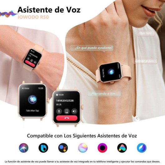Blackview Smartwatch Bluetooth 5.3 1,85" TFT HD LCD Correa Intercambiable