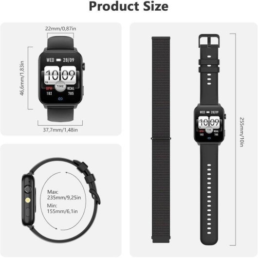 Blackview R30max Bluetooth 1,91" Gris Correa S/M